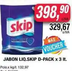 Maxiconsumo Jabon Liq.skip D-pack x 3lt oferta