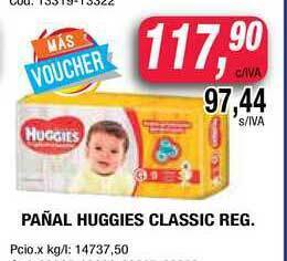 Maxiconsumo Pañal Huggies Classic Reg. oferta