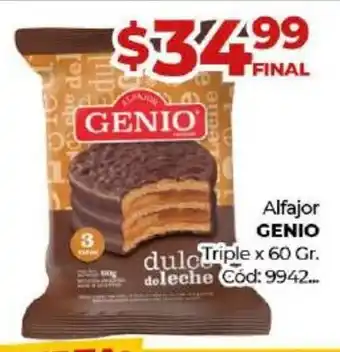 Diarco Genio Alfajor Triple x 60 Gr. oferta