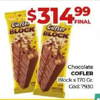 Diarco Cofler Chocolate Block x 170 Gr oferta