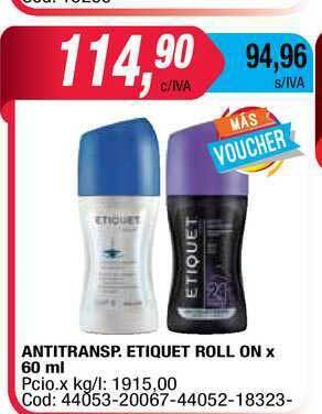 Maxiconsumo Antitransp. Etiquet Roll On x 60ml oferta