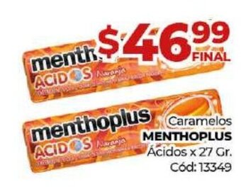 Diarco Menthoplus Caramelos Acidos x 27 gr. oferta