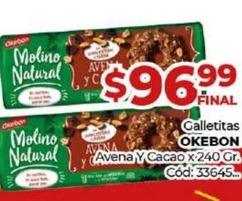 Diarco Okebon Galletitas Avena y Cacao x 240 gr. oferta