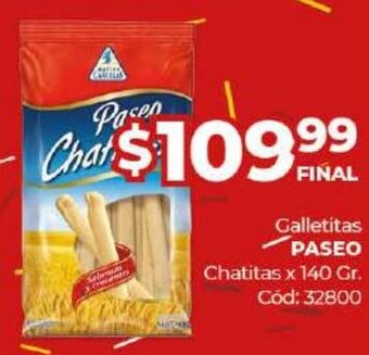 Diarco Paseo Galletitas Chatitas x 140 gr. oferta