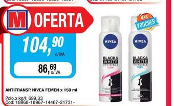 Maxiconsumo Antitransp. Nivea Femen x 150ml oferta
