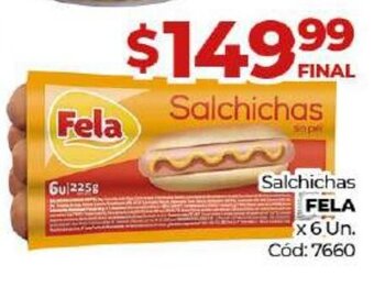 Diarco Fela Salchichas x 6 Un. oferta