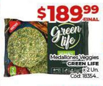 Diarco Green Life Medallones Veggies x 2 Un. oferta