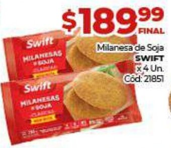 Diarco Swift Milanesa de Soja x 4 Un. oferta