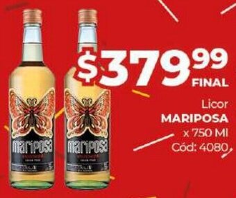Diarco Mariposa Licor x 750 ml oferta