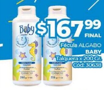 Diarco Baby Fécula Algabo Talquera x 200 gr. oferta