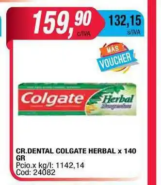 Maxiconsumo Cr.dental Colgate Herbal x 140gr oferta