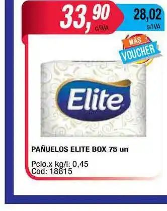 Maxiconsumo Pañuelos Elite Box 75un oferta