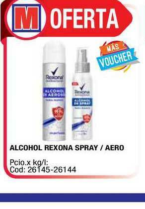 Maxiconsumo Alcohol Rexona Spray - Aero oferta