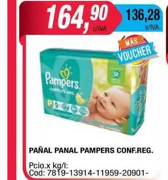 Maxiconsumo Pañal Panal Pampers Conf.reg. oferta