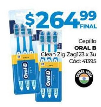 Diarco Oral B Cepillo Clean Zig Zag 123 x 3 u oferta