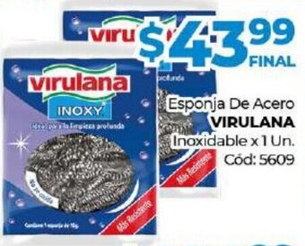 Diarco Virulana Esponja de Acero Inoxidable x 1 Un. oferta