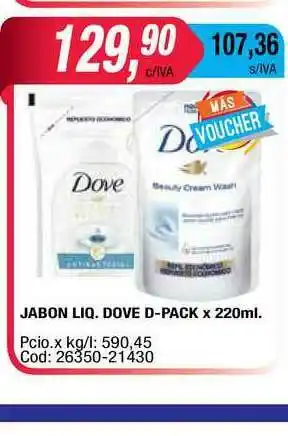 Maxiconsumo Jabon Liq. Dove D-pack x 220ml oferta