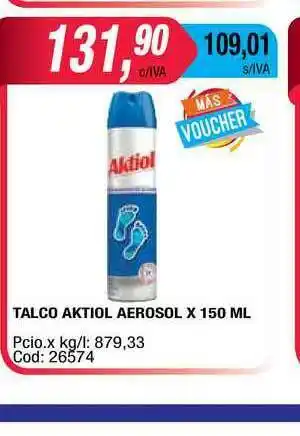 Maxiconsumo Talco Aktiol Aerosol x 150ml oferta