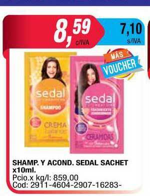 Maxiconsumo Shamp Y Acond. Sedal Sachet x 10ml oferta