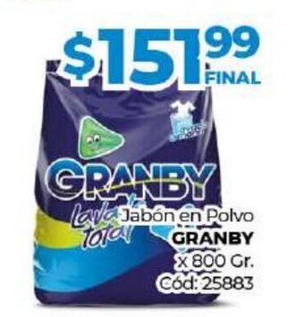 Diarco Granby Jabón En Polvo x 800 gr. oferta
