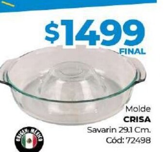 Diarco Crisa Molde Savarin 29.1 Cm oferta