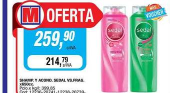 Maxiconsumo Shamp Y Acond. Sedal Vs.frag. oferta