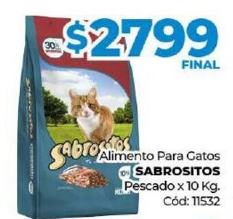 Diarco Sabrositos Alimento Para Gatos Pescado x 10 kg oferta