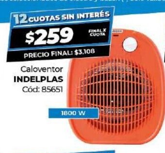 Diarco Indelplas Caloventor oferta