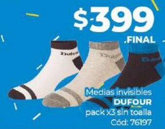 Diarco Dufour Medias Invisibles Pack x 3 Sin Toalla oferta