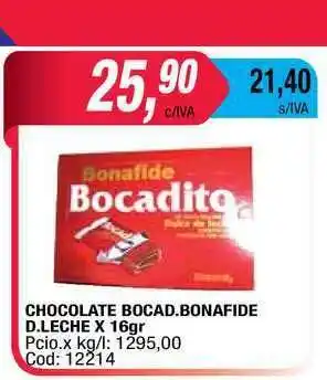 Maxiconsumo Chocolate Cobad.bonafide D. Leche x 16gr oferta