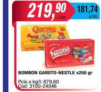 Maxiconsumo Bombon Garoto-nestle x 250gr oferta