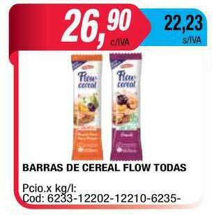 Maxiconsumo Barras De Cereal Flow Todas oferta
