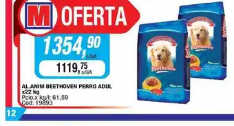 Maxiconsumo Al.anim Beethoven Perro Adul x 22kg oferta