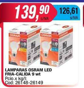 Maxiconsumo Lamparas Osram Led Fria-calida 9 Wt oferta