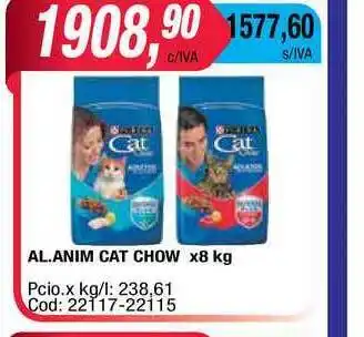 Maxiconsumo Al.anim Cat Chow x 8kg oferta