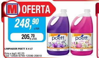 Maxiconsumo Limpiador Poett x 4Lt oferta