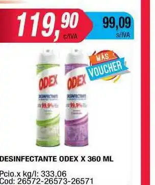 Maxiconsumo Desinfectante Odex x 360ml oferta