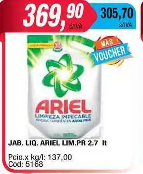 Maxiconsumo Jab. Liq. Ariel Lim.pr 2.7 Lt oferta