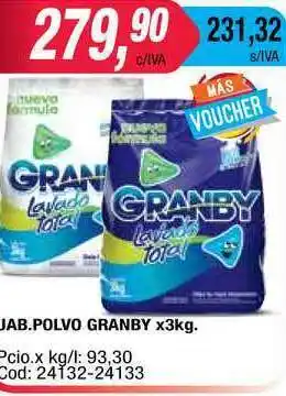 Maxiconsumo Jab. Polvo Granby X3kg. oferta