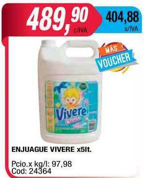 Maxiconsumo Enjuague Vivere x 5lt oferta