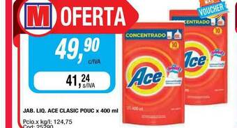 Maxiconsumo Jab. Liq. Ace Clasic Pouc x 400ml oferta