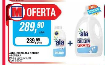 Maxiconsumo Jab. Liquido Ala P.diluir + Botella oferta