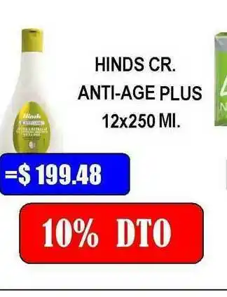 Dulcenter Hinds Cr. Anti-age Plus 12x250ml oferta
