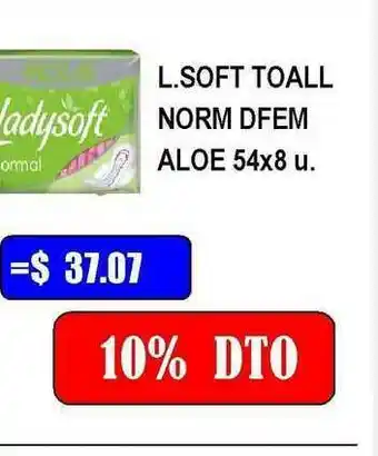 Dulcenter L. Soft Toall Norm Dfem Aloe 54x8u oferta