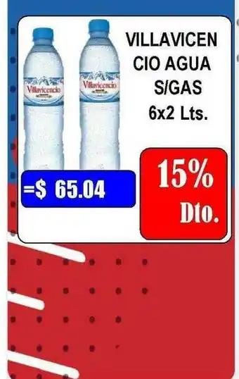 Dulcenter Villavicen Cio Agua S Gas 6x2lts oferta