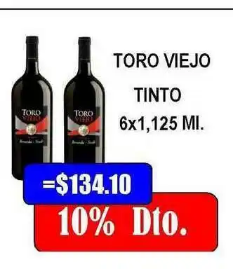 Dulcenter Toro Viejo Tinto 6x1,125ml oferta