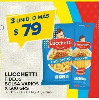 Carrefour Maxi Fideos lucchetti x 500gr oferta