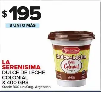 Carrefour Maxi Dulce de leche la serenísima x 400gr oferta