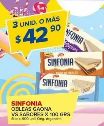 Carrefour Maxi Obleas gaona sinfonia x 100gr oferta