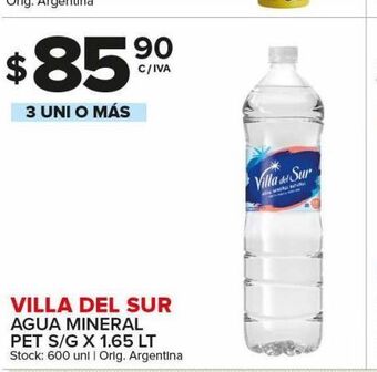 Carrefour Maxi Agua mineral villa del sur x 1,65l oferta